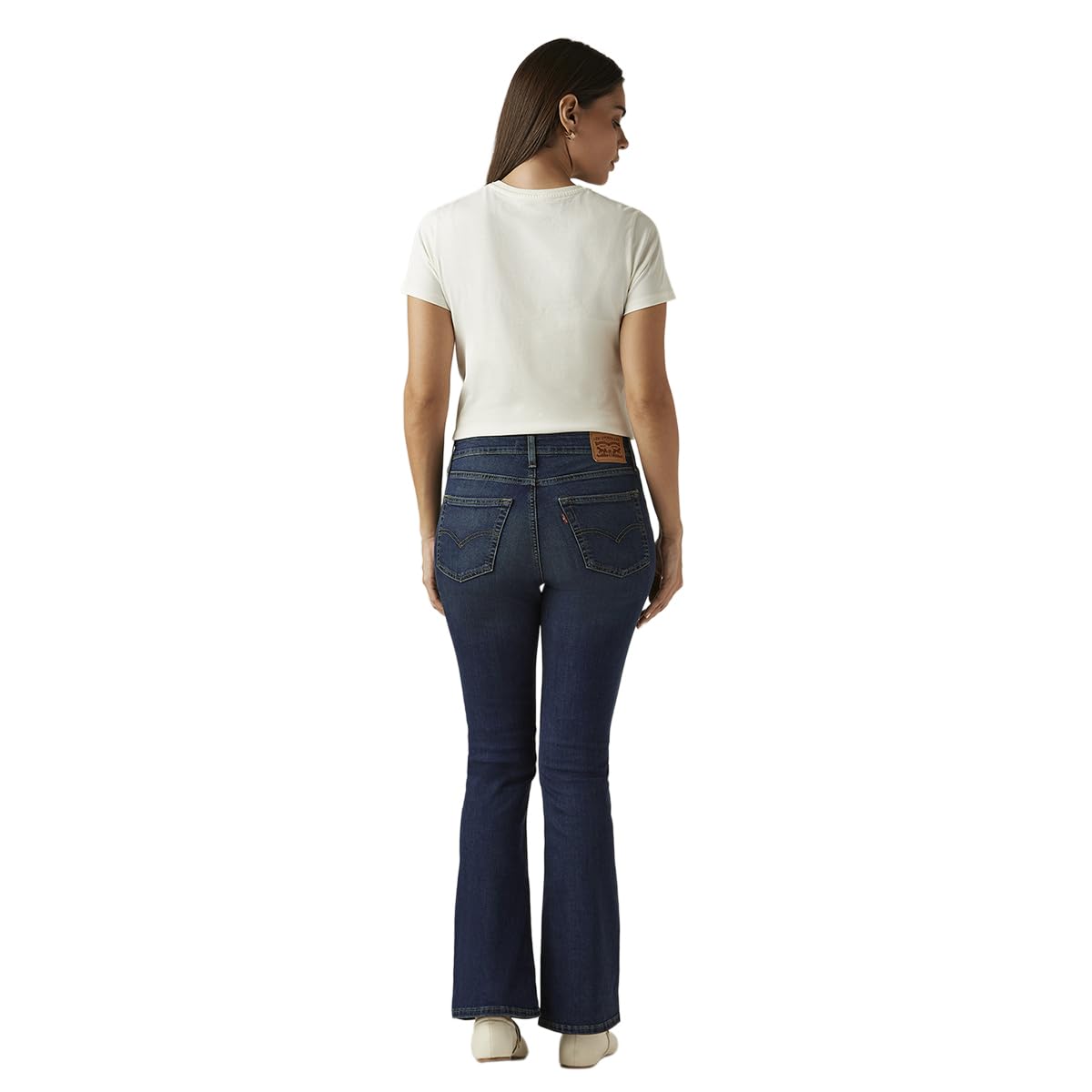 Levi's Women's 725 Dark-Blue Bootcut Fit High Rise Jeans