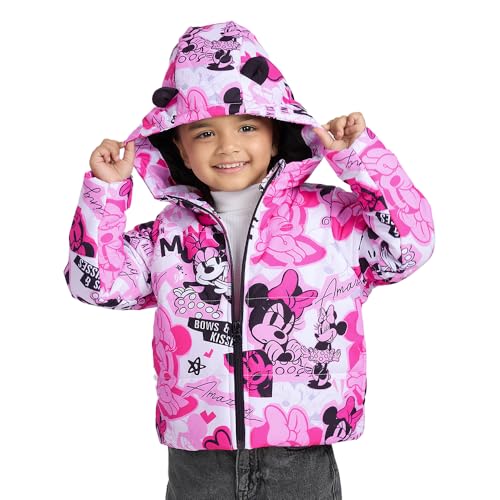 Hopscotch Girls Full Sleeves Pink Mickey Mouse Puffer Jacket (2-3 Years)