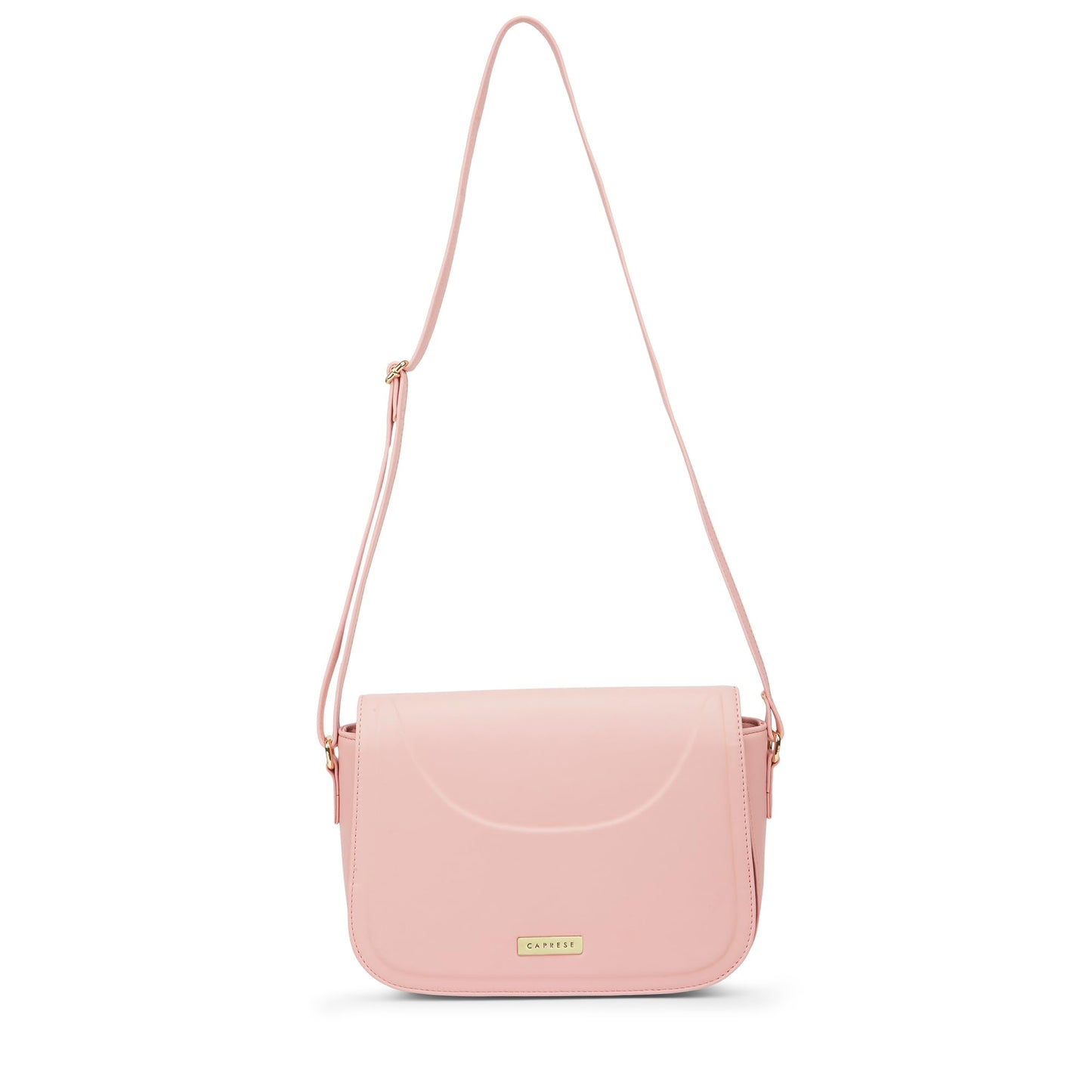 Caprese Greta Medium Sling Bag for Women with Adjustable Strap & Magnetic Button Closure for Comfortable Wear | Versatile Handbag for Everyday Use, Travel, and Special Occasions (Dark Pink)