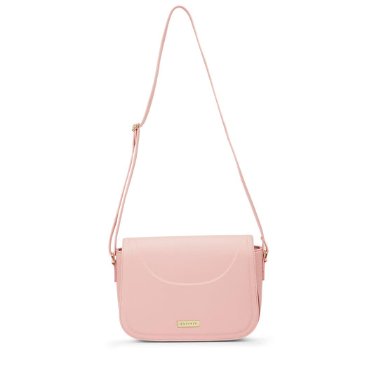 Caprese Greta Medium Sling Bag for Women with Adjustable Strap & Magnetic Button Closure for Comfortable Wear | Versatile Handbag for Everyday Use, Travel, and Special Occasions (Dark Pink)