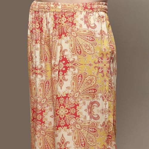 BIBA Women Polyester Printed Suit Set (SKD9851SS24YEL_Yellow