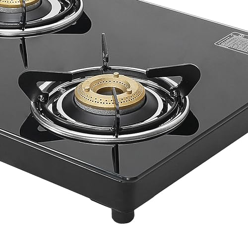 Faber 3 Burner 77cm Cooktop | Black Glass Top | 3 Brass Burners (1 Jumbo + 1 Medium + 1 Small) | SS Drip Tray | Powder Coated Pan Support | COOKTOP Spark 3BB