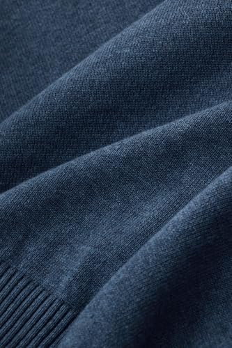 SNITCH Men Polo Plus Size Tshirt | Full Sleeve with Ribbed Cuffs | 100% Cotton Fabric | Solid Pattern & Minimalist Design | Casual Wear for Everyday Comfort | Blue