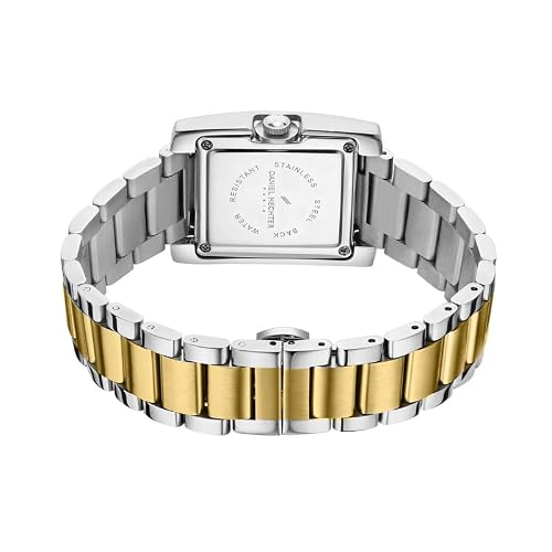 Daniel Hechter Paris Opera Collection Square Dial Watch for Women with Roman Indices and Stainless Steel Strap-DHW2004