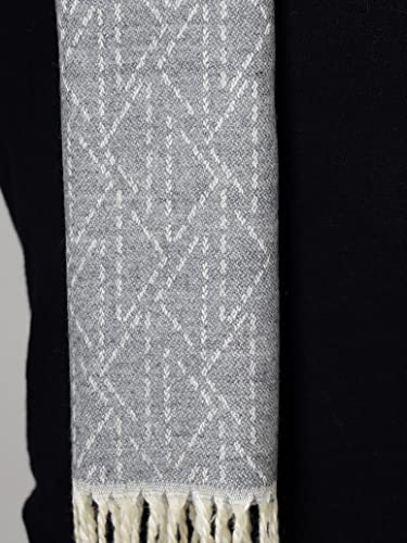 Ravaiyaa - Attitude is everything Casual Wear Scarf Indian Handmade Pure Wool Winter Muffler For Men's (Grey)