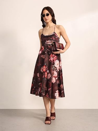 Kazo Demure Midi Dress (Multicolor XS)