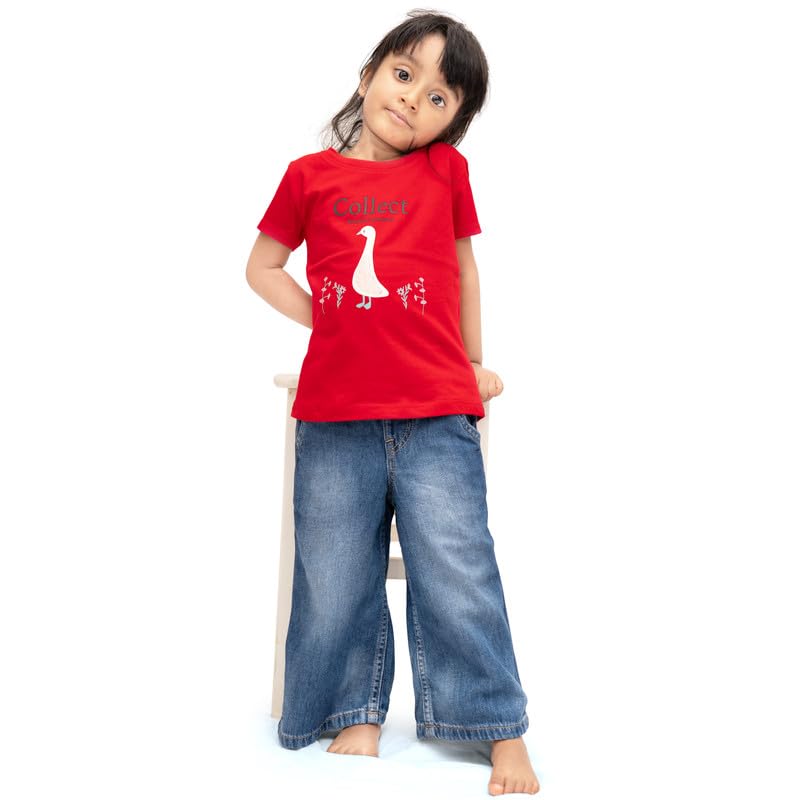 ARIEL Girl's Regular Fit Half Sleeve Tshirts Set of 5 (AR-G-HTop-P5-1516-Set7_Multicolour_15-16 Years)