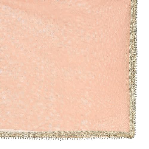 BIBA Girls Girl's Cotton Blend Lehenga Set (KW5620AW23TELNUDPNK_Pink_5)