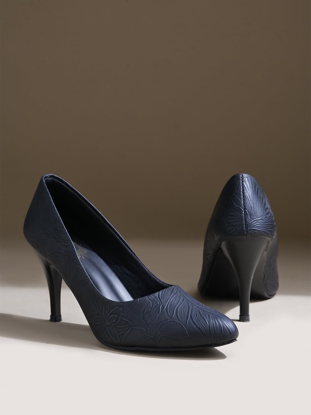 Shoetopia Classy Black Pointed Toe Pumps for Women & Girls /EU41