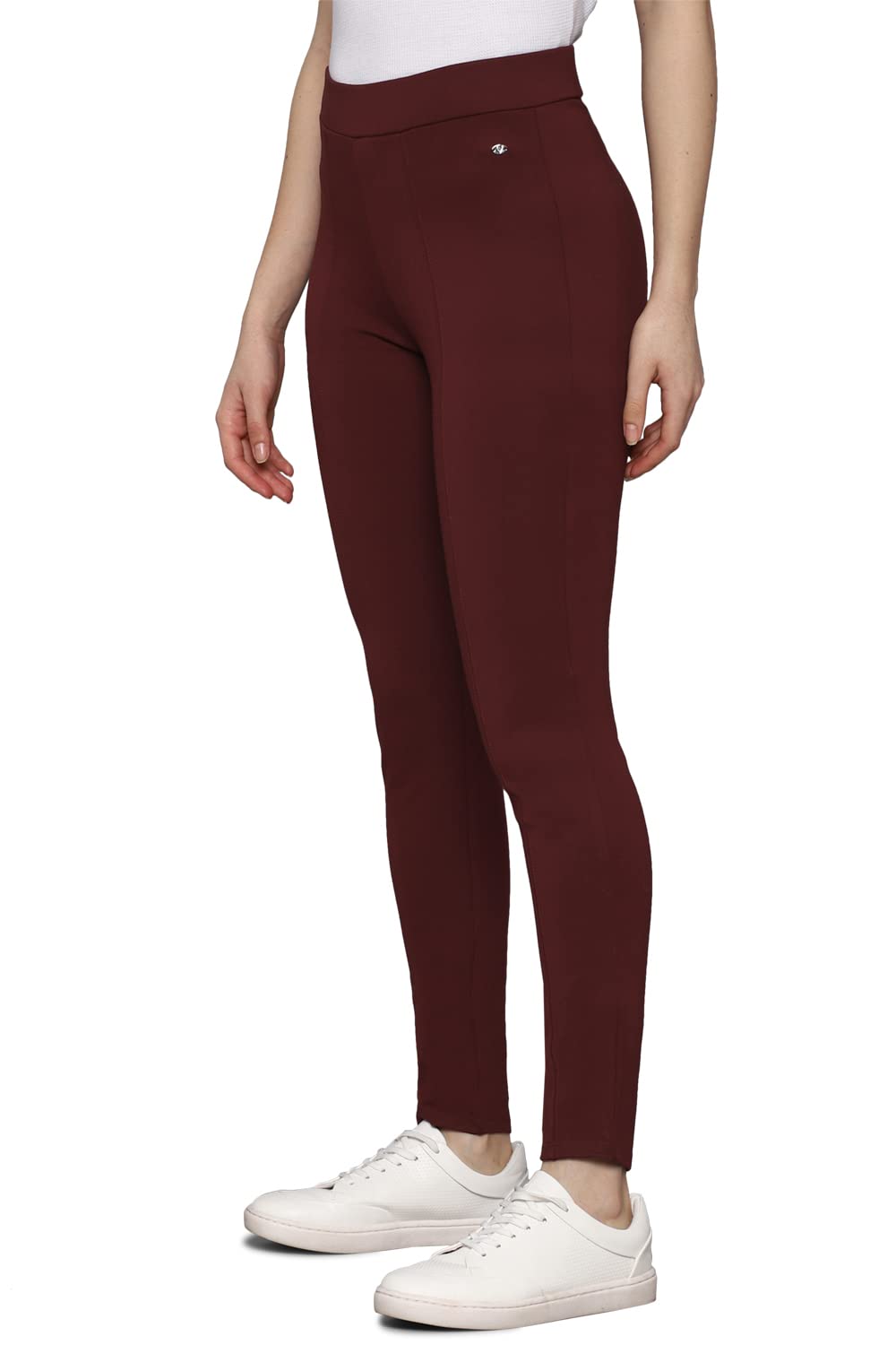 Allen Solly Women's Regular Pants (Maroon)