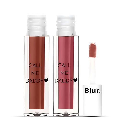 Blur India Mini Call Me Daddy Liquid Lipstick Combo Pack of 2 – Deep Brown & Deep Pink | High Pigment Matte Lipsticks (2.5ml Each)