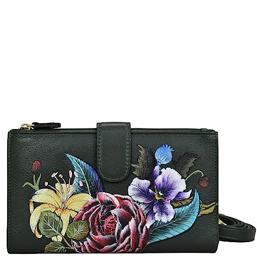 Anuschka Women’s Hand-Painted Genuine Leather Cell Phone Case & Wallet - Vintage Floral