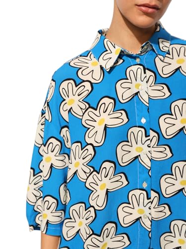 ONLY Women's Loose Fit Blue Shirt