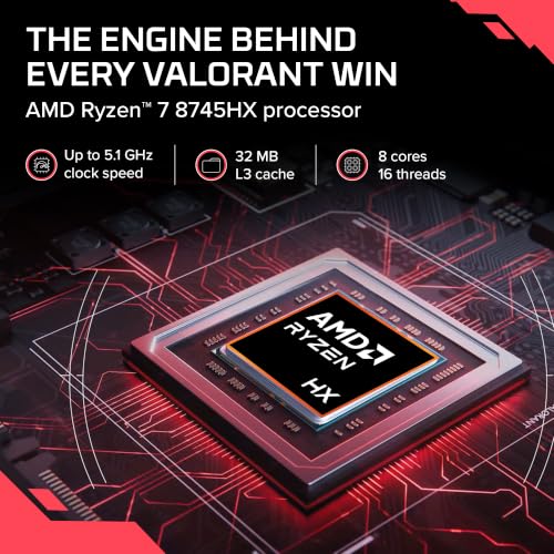 HP HyperX OMEN 16 (Valorant Edition) AMD Ryzen 7 8745HX, 8GB-RTX 5060, 16GB DDR5 (Upgradeable) Care