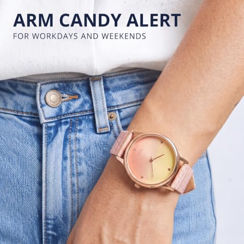 TEAL BY CHUMBAK Round Dial Analog Hand Watch for Women, Gifts for Women/Girls/Ladies, Stylish Fashion Watch for Casual/Work