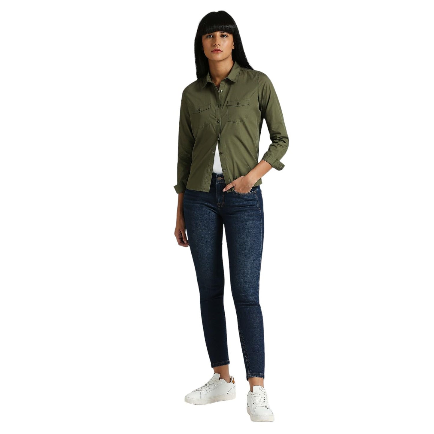 Pepe Jeans Women's Regular Fit Solid Shirts