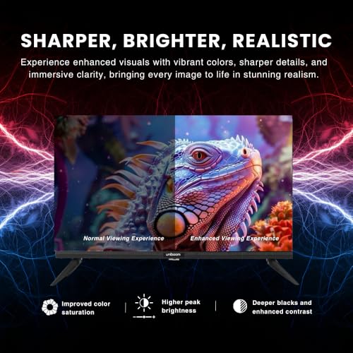 Uniboom_Optima Series 60 cm (24 Inch) HD Smart LED TV |Voice Control App, 30W Sonic Boom Speakers, 5000+ Free Movies, 500+ Apps, Mobile Remote & Screen Cast | Model 24S-ULT-AED