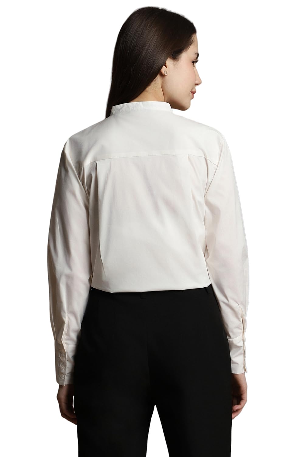 Allen Solly Women's Regular Fit Shirt (AHSFWRGFG09788_White