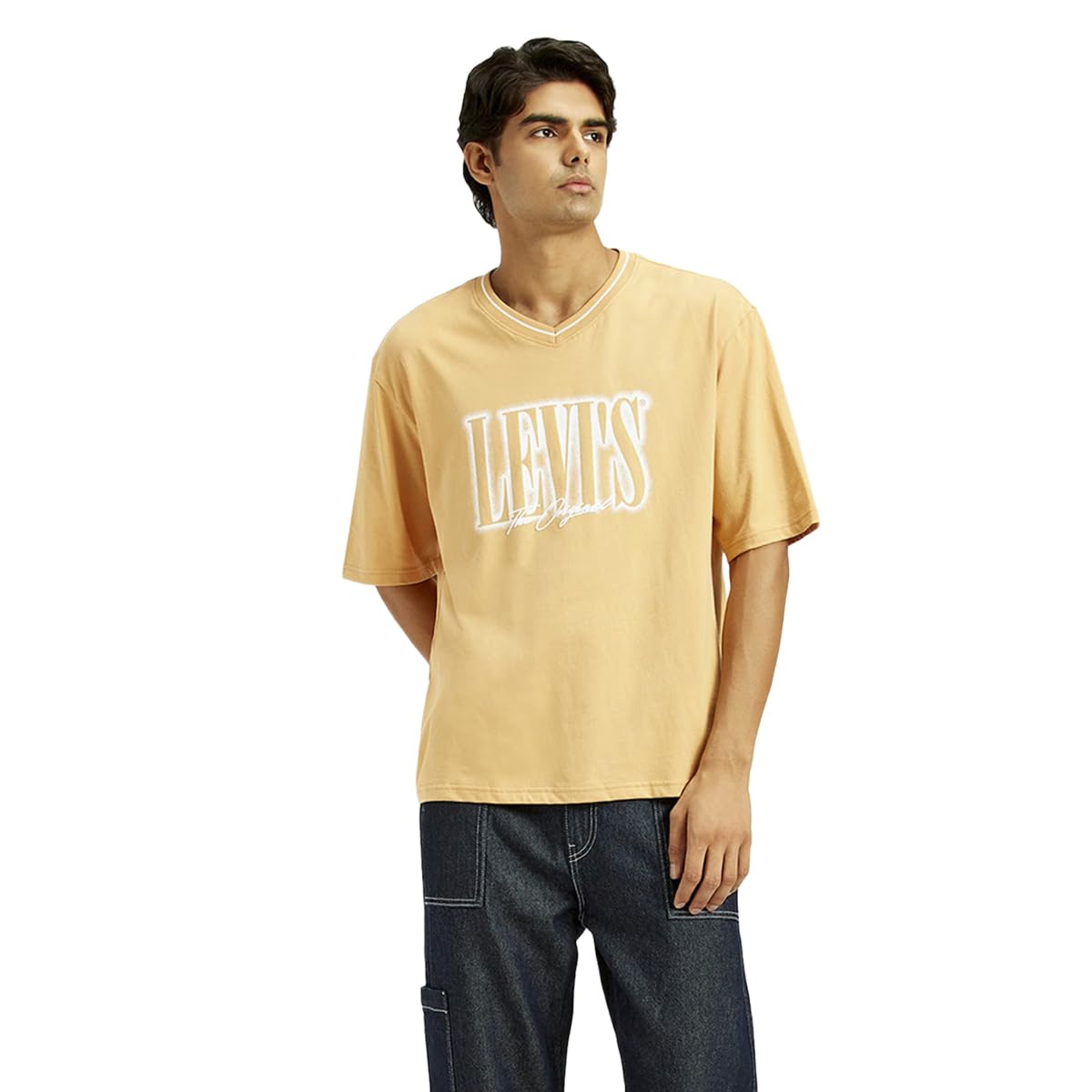 Levi's Men's Regular Fit T-Shirt (0058J-0001_Yellow XL)