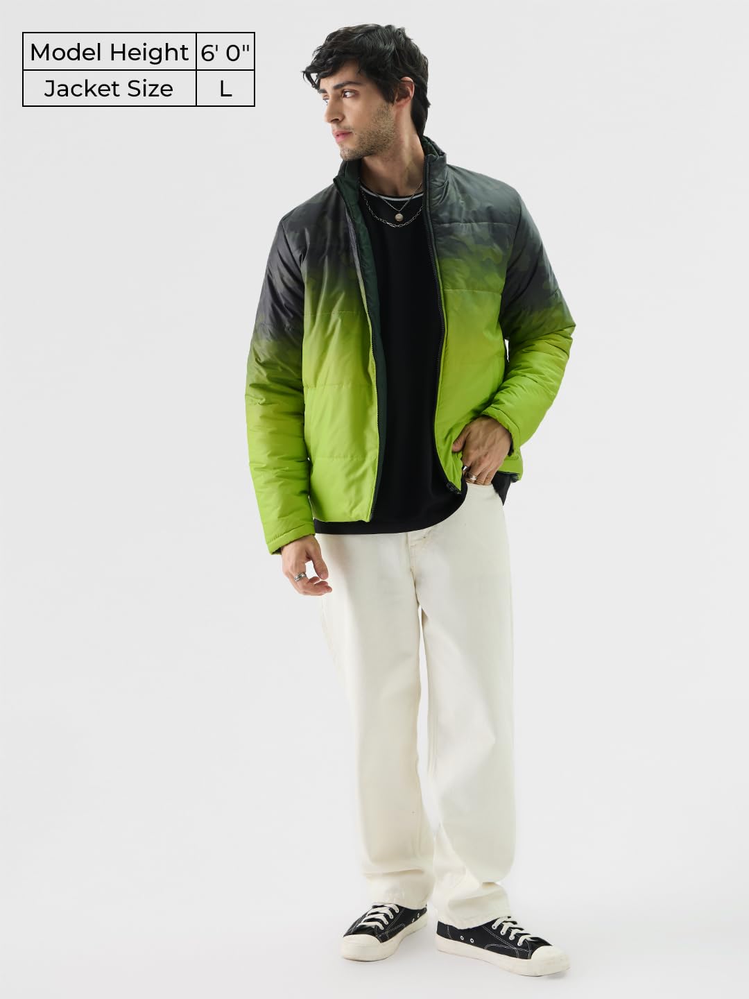 The Souled Store TSS Originals: Camo Fade Men Puffer Jackets Jackets Winter Coats Outerwear Bomber Puffer Windbreaker Hooded Quilted Lightweight Warm Stylish Fashionable Casual Trendy Classic