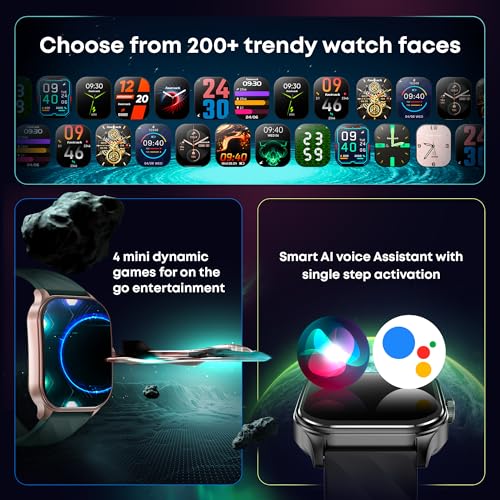 Fastrack Limitless FS2 Pro 1.96" AMOLED Smart Watch with BT Calling, AI Voice Assistant, 100+ Sports Modes, 5-Day Battery, Fast Charge, Health Tracking, – Smartwatch for Men & Women (Teal)