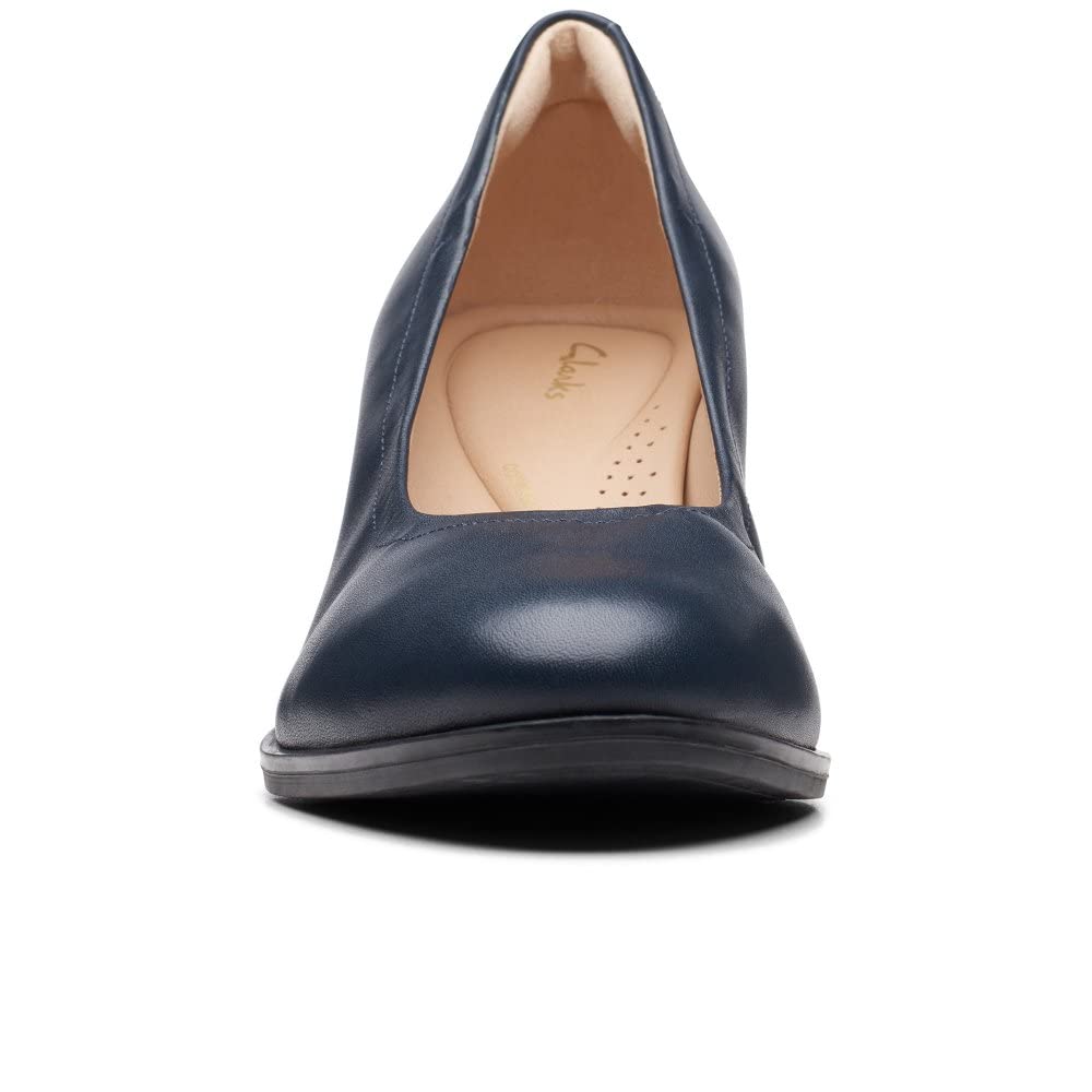 Clarks Womens 261718774 Navy Leather Formal Shoe - 8 UK (261718774)