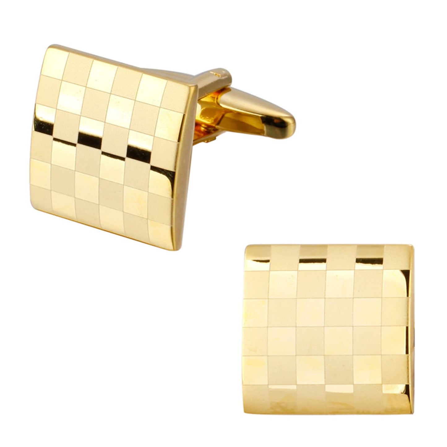 Peora Gold Plated Cufflinks Set Stylish Accessories for Men & Boys Wedding Business Gift (PX9CL102G)