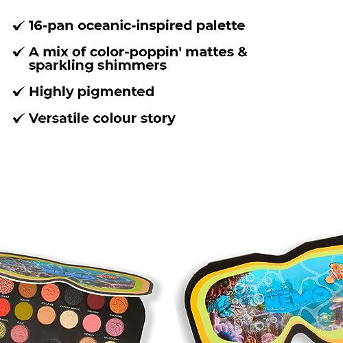 Disney Pixar’s Finding Nemo x Revolution P. Sherman Shadow Palette |16-pan oceanic-inspired palette | A mix of color-poppin' mattes & sparkling shimmers | Highly pigmented | Versatile colour story |12.9gm