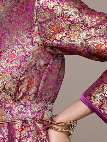 Aarke Ritu Kumar Purple Anisa Festive Brocade Long Dress