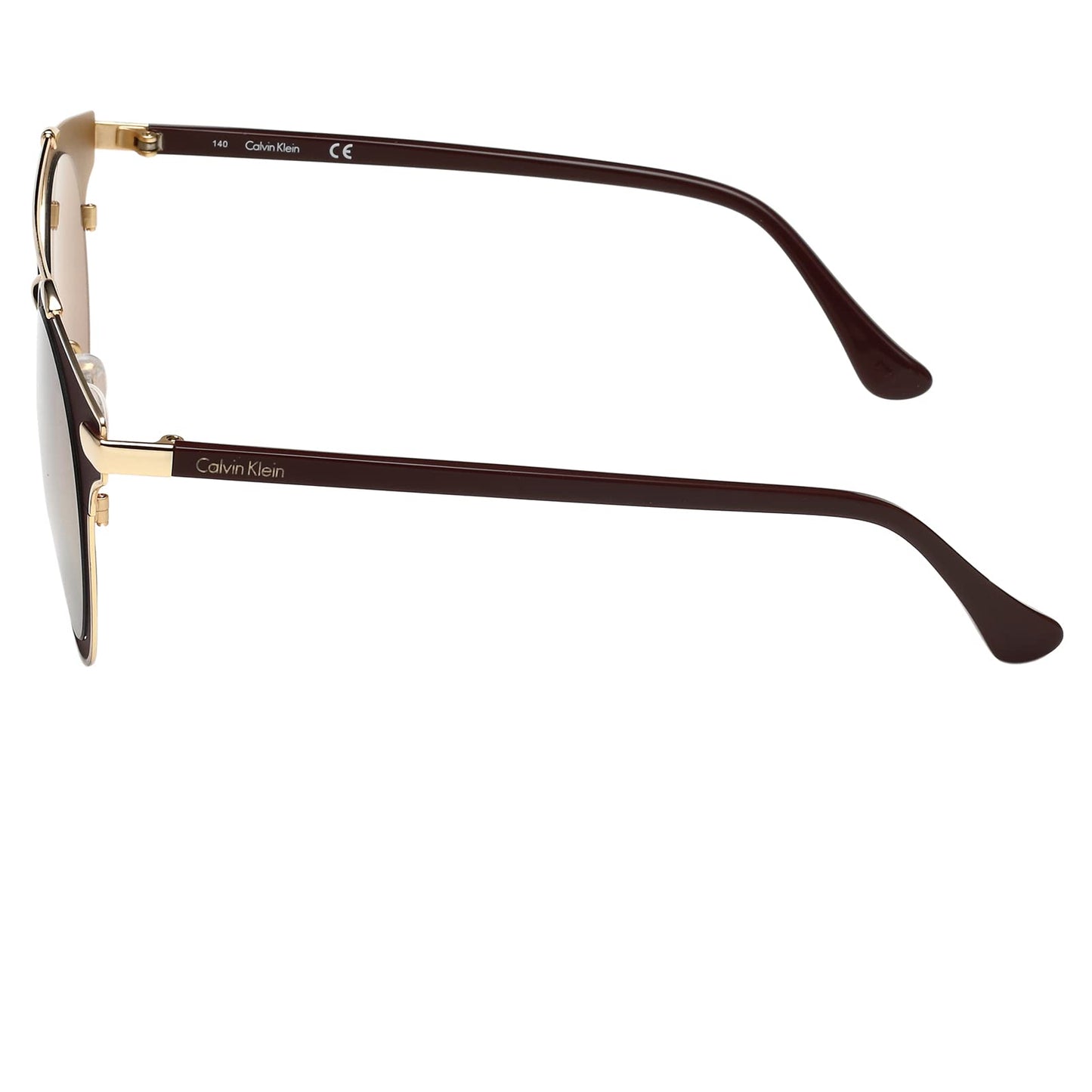 Calvin Klein Mirrored Round Women Sunglasses - (CK 2149 609 50 S |50| Brown Color Lens)
