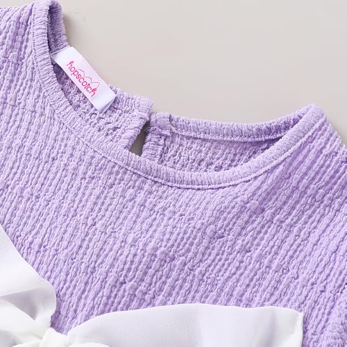 Hopscotch Girls Lavender Full Sleeves 2-Pc Cherry Applique Jeans Set For Age (2-3 Years)