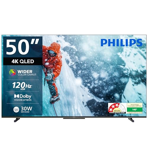 PHILIPS 127 cm (50 inches) 8100 Series 4K Ultra HD Smart QLED Google TV 50PQT8100/94