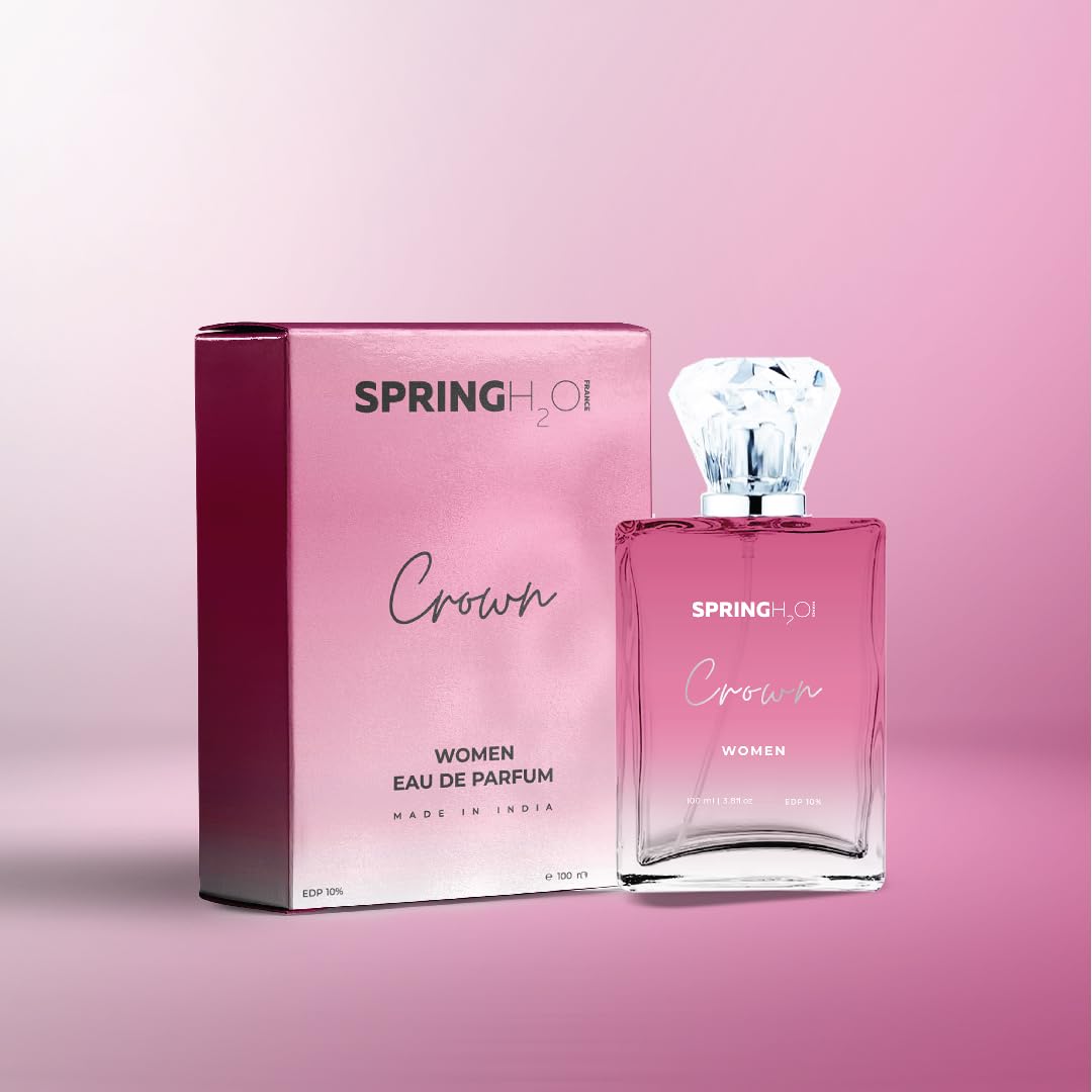 Spring H2O Crown Eau De Parfume For Women | Long-Lasting Luxury Fragrance | Elegant parfume | 100ml Spray Bottle