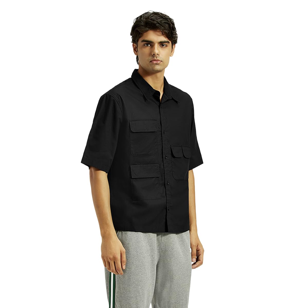Levi's Men's Loose Fit Shirt (0056W-0001_Black