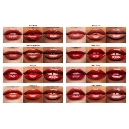 e.l.f. Cosmetics Glossy Lip Stain - Lightweight, Long-Wear for Sheer Pop of Colour & Subtle Gloss Effect - Basic Beige