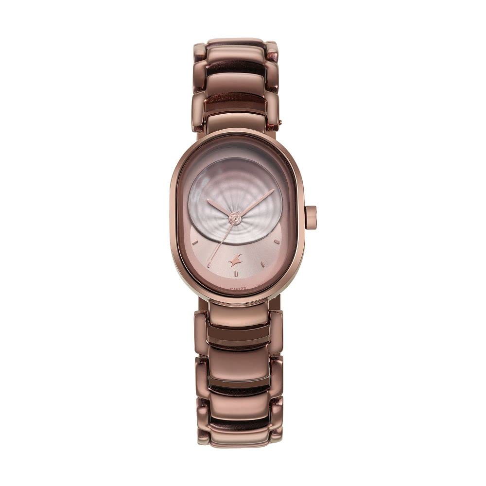 Fastrack Uptown Retreat Quartz Analog Brown Dial Metal Strap Watch for Girls-NS6274QM01/NT6274QM01