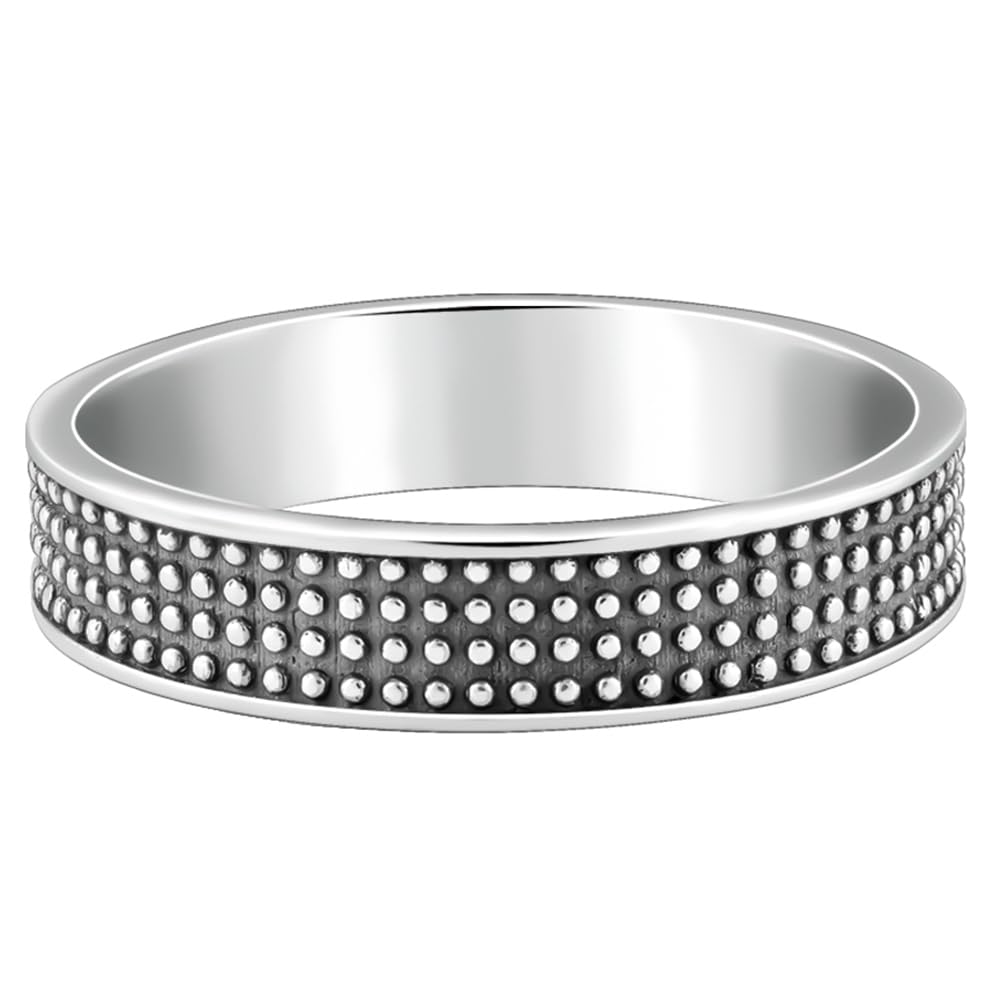 GIVA 925 Oxidised Silver Alpha Ring for Him, Fixed Size, Indian -20 | Gifts for Men and Boys | With Certificate of Authenticity and 925 Stamp | 6 Months Warranty