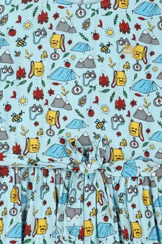 Allen Solly Girl's Polyester Blend Modern Knee-Length Dress (AGDRERGFQ17377_Blue