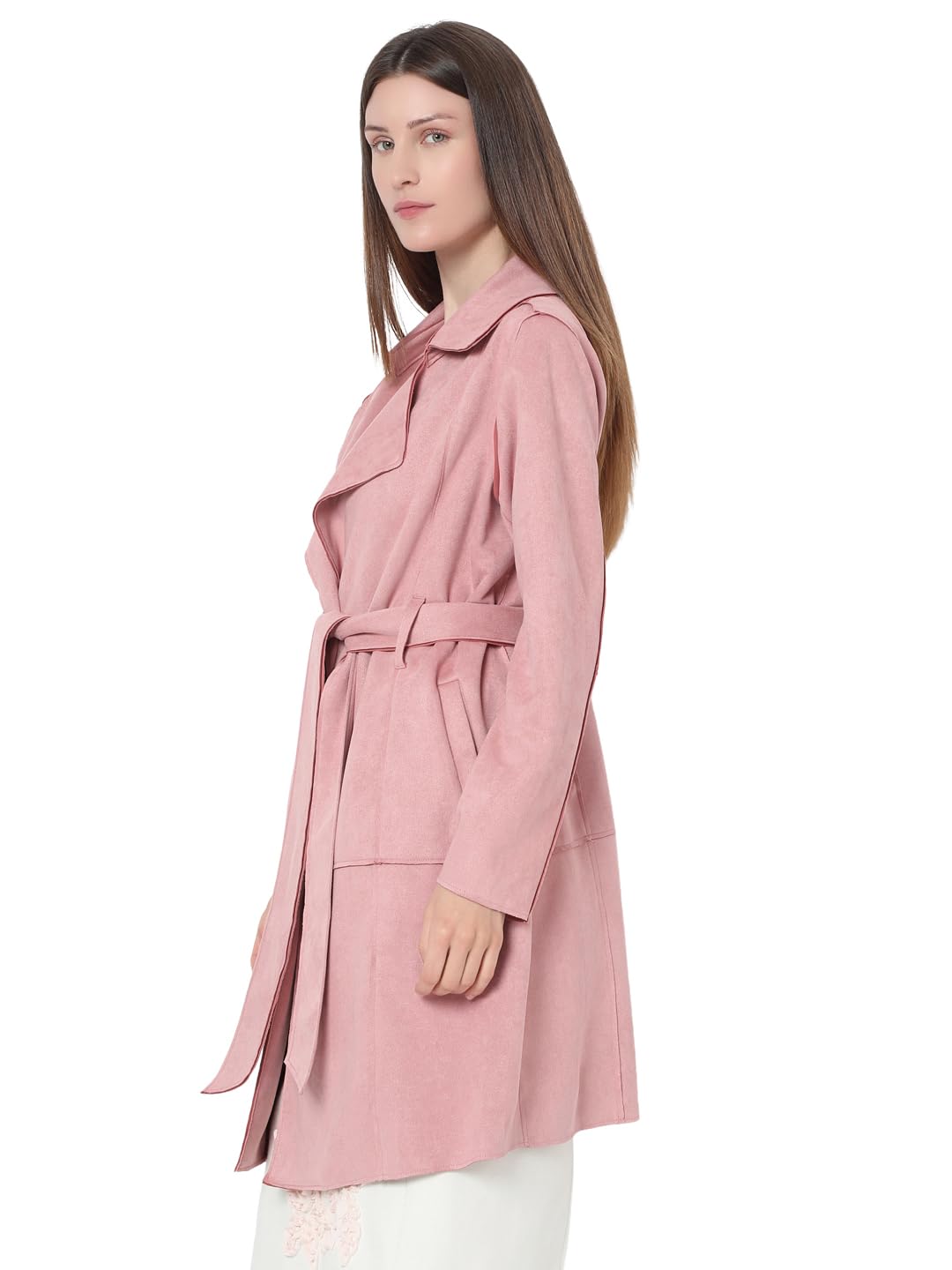VERO MODA Womens Relaxed Fit Pink Coat