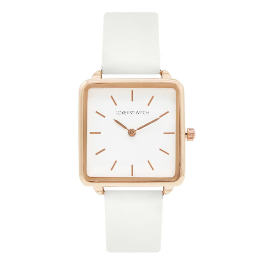 Joker & Witch Women Analogue Emily 28mm White Dial 16mm Faux Leather Strap Watch