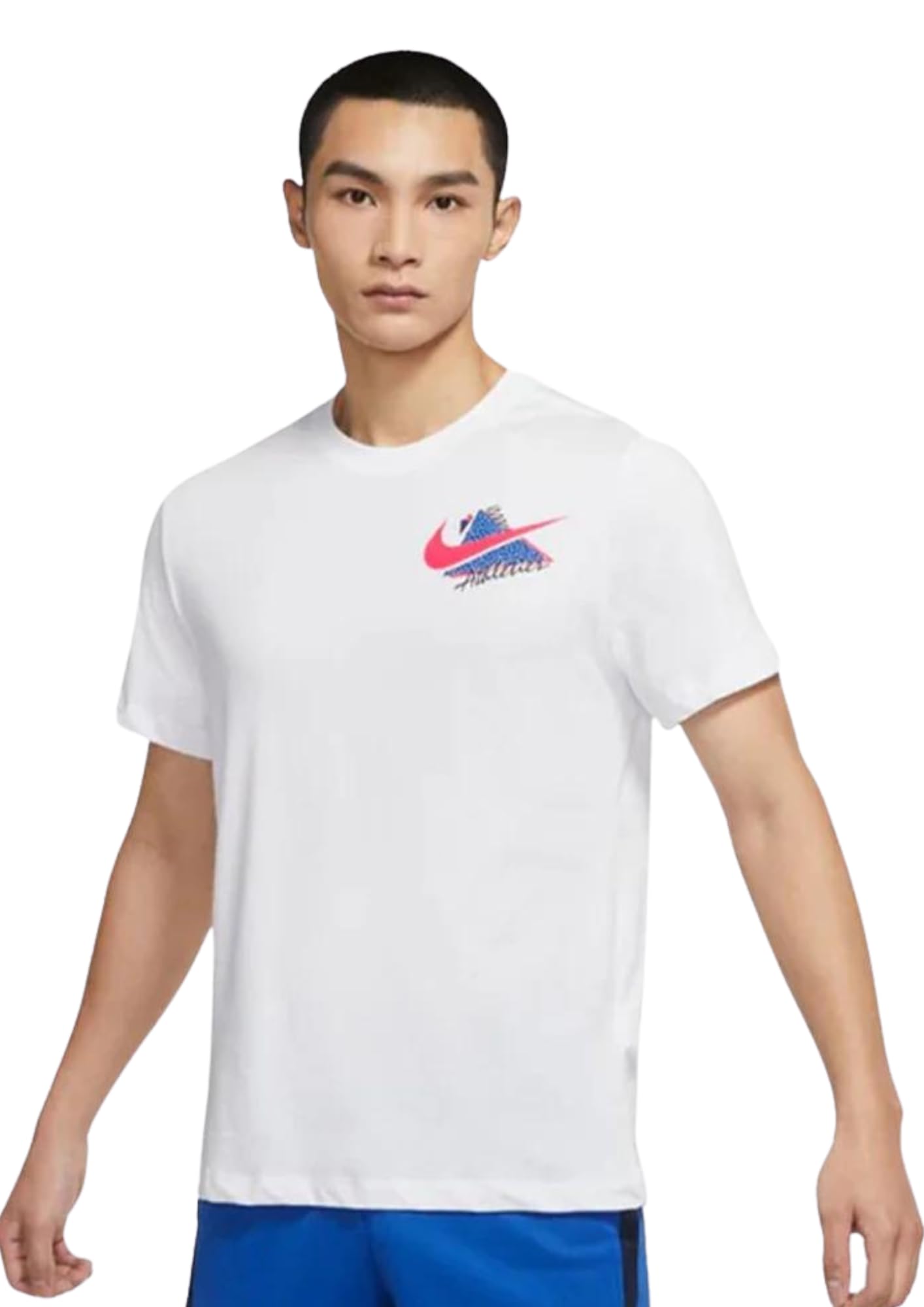 Nike Men's Polyester Regular Fit T-Shirt (DM6260-100_White, Small