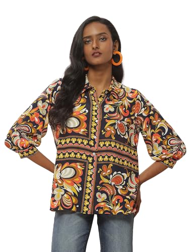 Label RITU KUMAR Blue Botanic Print Shirt