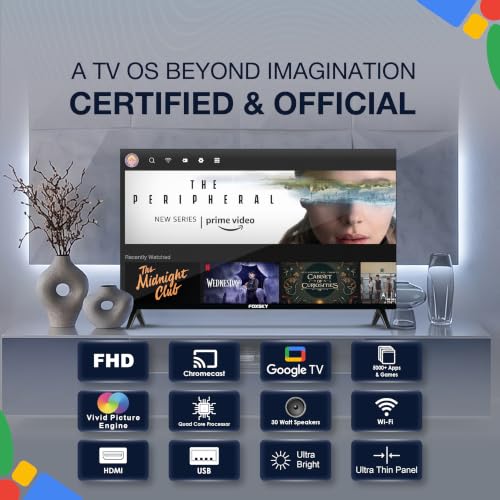 Foxsky 101.6 cm (40 inches) Full HD Smart QLED 40FS Google TV