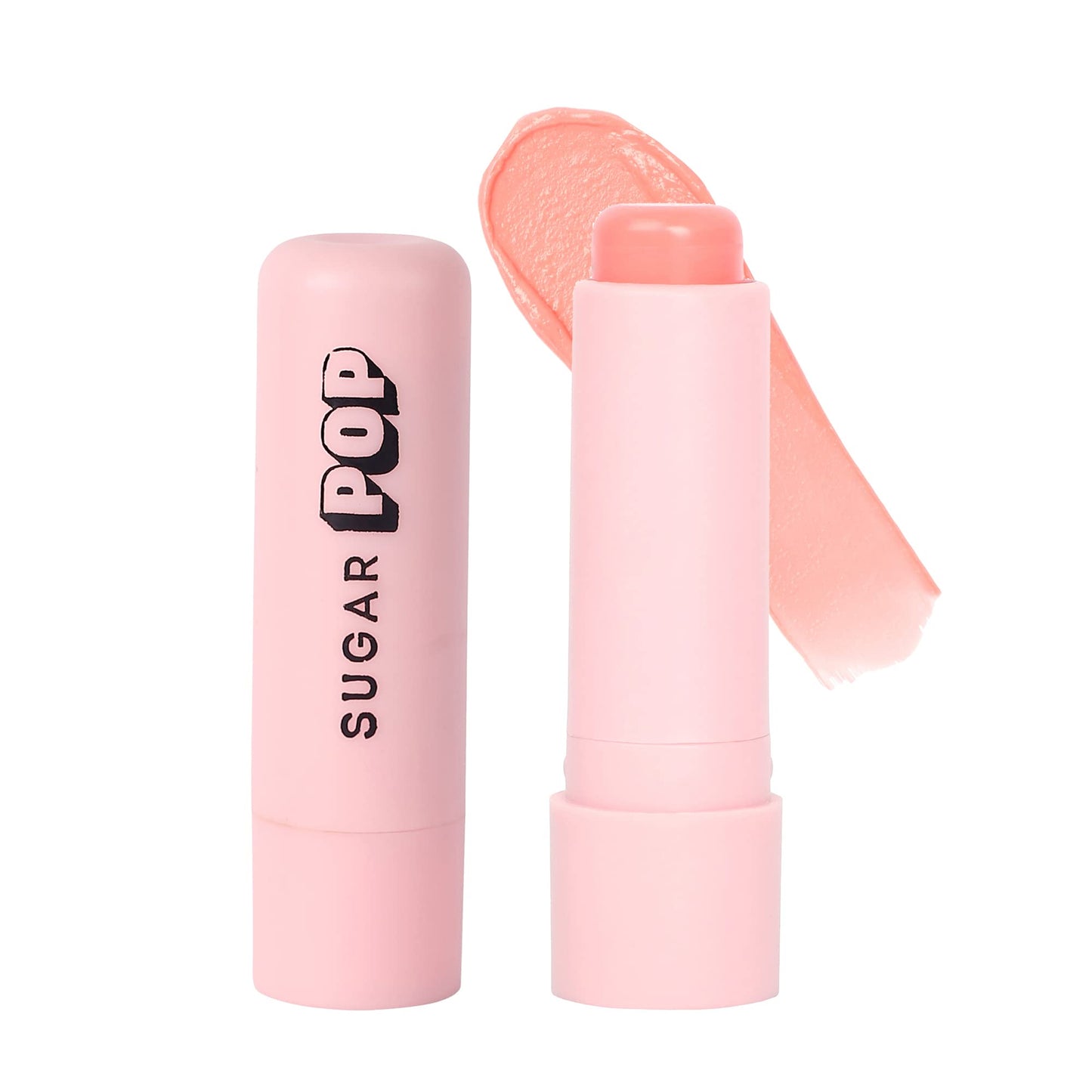 SUGAR POP High Shine Lip Gloss - 01 Marshmallow (Clear) Lip Plumping Gloss For Soft & Dewy Lips & SUGAR POP Nourishing Lip Balm 05 Peach - 4.5 gms – Tinted Lip Moisturizer Combo