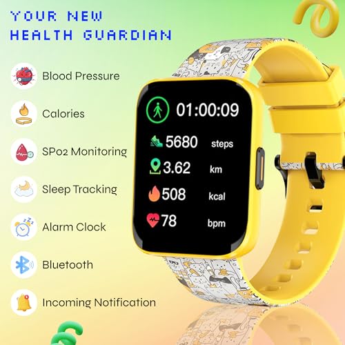 WatchOut Champion Smart Watch for Kids with Habit Builder & Health Tracking | Curved Smartwatch with Waterproof | Activity Tracker for Children | School-Safe Smart Watch for Boys & Girls Ages 3–17
