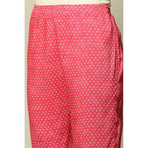 Rangriti Women's Straight Pants (GLBLBNDHN18890AW23PNK_Pink