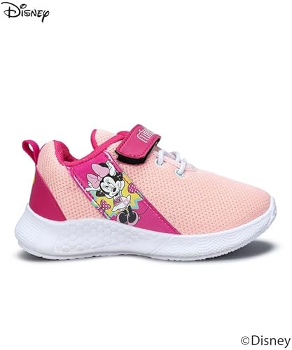 PARAGON Disney Girls Peach Casual Shoes | Comfortable, Durable & Stylish Sneakers with Velcro, Cushioned Support, and Versatile Design | Perfect for Everyday Wear