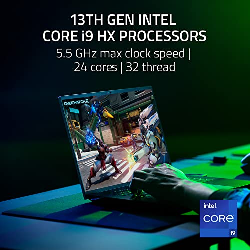 Razer Blade 16 Gaming-Laptop: NVIDIA GeForce RTX 4070 13th Gen Intel 24-Core i9 HX CPU - 16" QHD+ 240Hz 16GB-RAM - 1TB SSD CNC Aluminum Compact GaN-Charger - Windows 11 Chroma RGB
