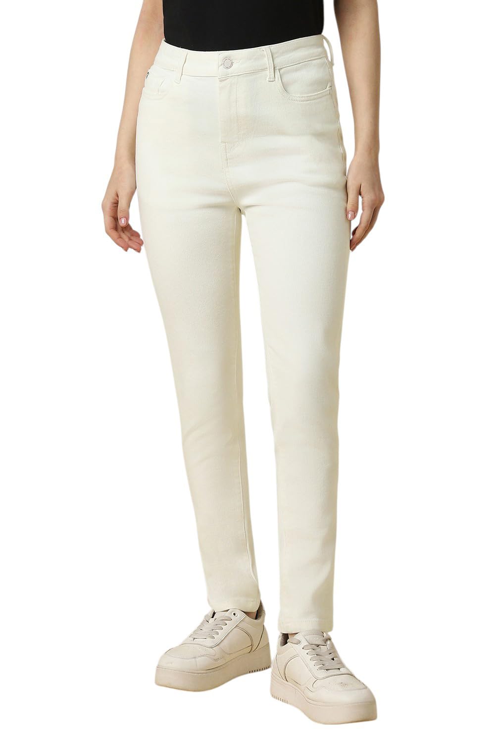 Allen Solly Women White Dark Wash Jeans