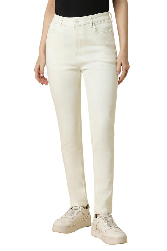 Allen Solly Women White Dark Wash Jeans